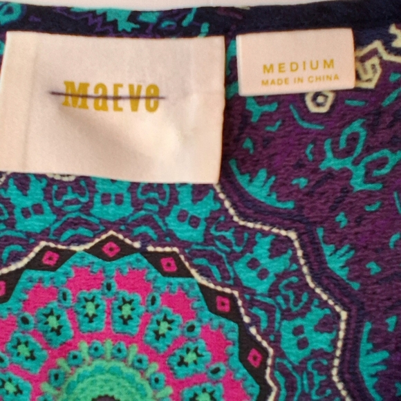 Maeve Anthropologie 100% Silk Medallion Print Mini Dress Women's Sz Med - Picture 4 of 7